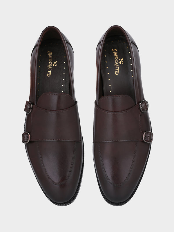 Blanco Brown Antique Argentinian Leather Double Monk Strap