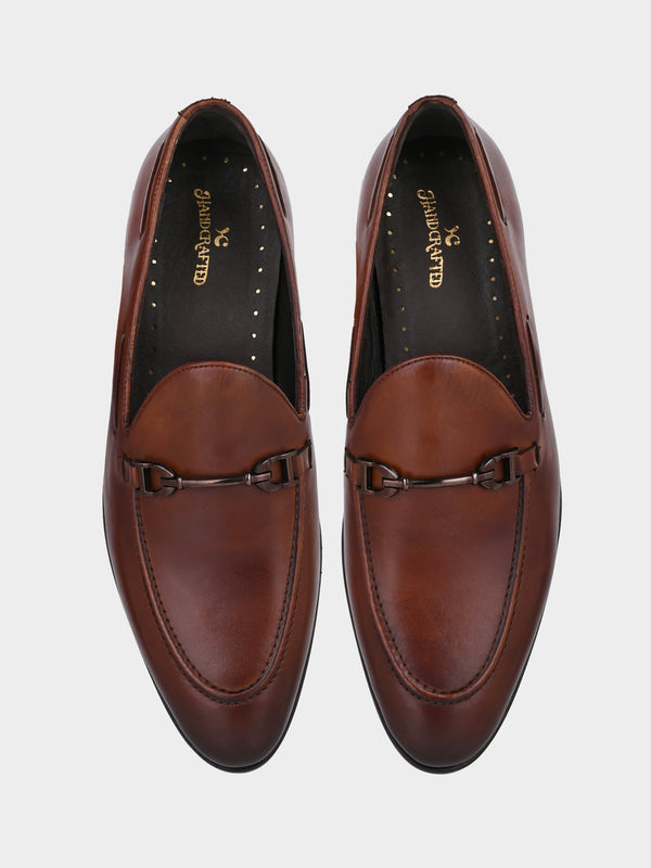 Blanco Dark Tan Trendy Penny Moccasins