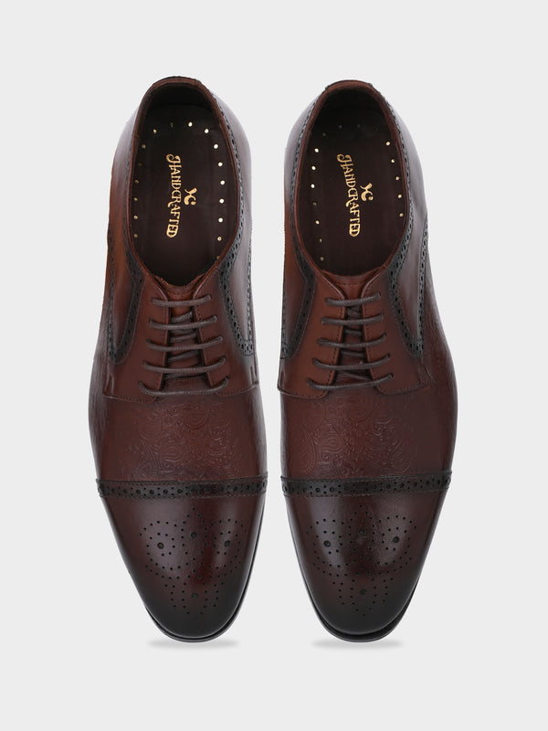 Italian Leather Embossed Brogue