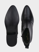 Jet Black Cuban Heel Zipper Boot