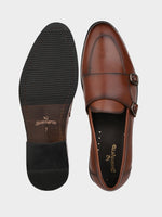 Tan Antique Argentinian Leather Double Monk Strap