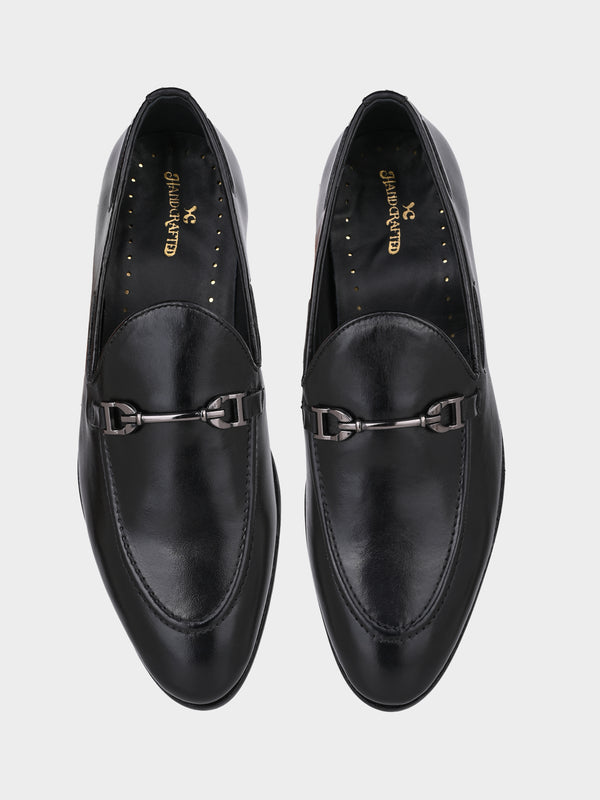 The Blanco Onyx Black Trendy Penny Moccasins | Executive Black