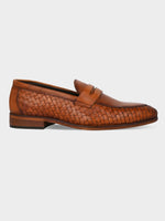 Hand-Woven Argentine Leather Penny Loafer