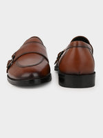Tan Antique Argentinian Leather Double Monk Strap