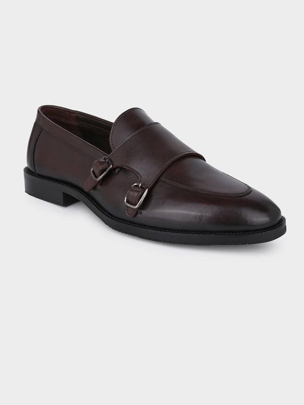 Blanco Brown Antique Argentinian Leather Double Monk Strap