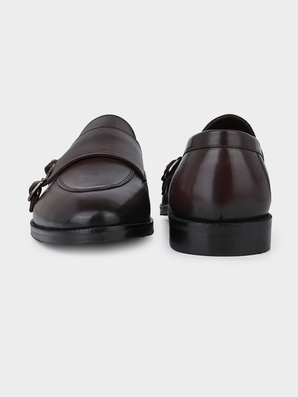 Blanco Brown Antique Argentinian Leather Double Monk Strap