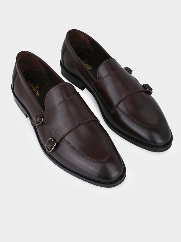 Blanco Brown Antique Argentinian Leather Double Monk Strap