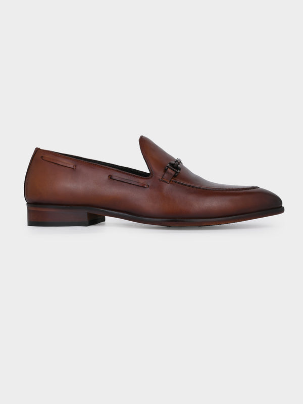 Blanco Dark Tan Trendy Penny Moccasins