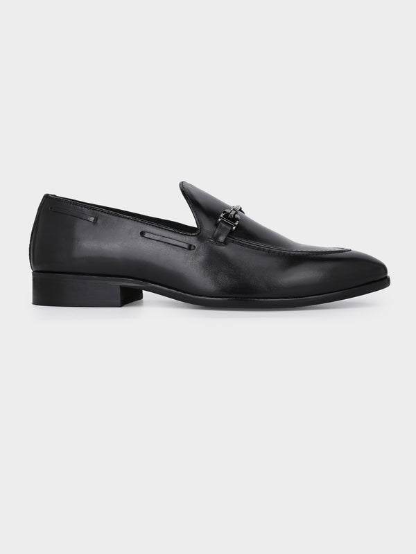 The Blanco Onyx Black Trendy Penny Moccasins | Executive Black