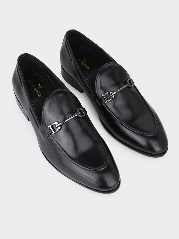The Blanco Onyx Black Trendy Penny Moccasins | Executive Black
