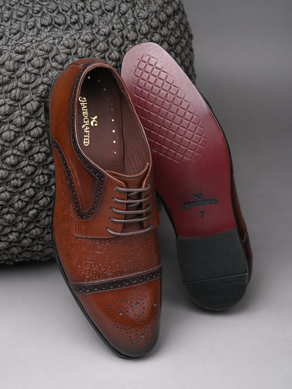 Italian Leather Embossed Brogue