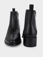 Jet Black Cuban Heel Zipper Boot