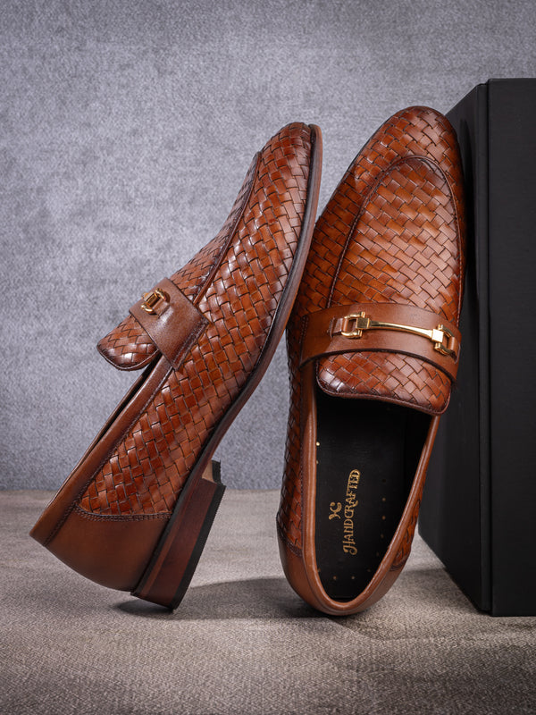 The Huarache Crust Leather Bit Loafer - Tan Edition