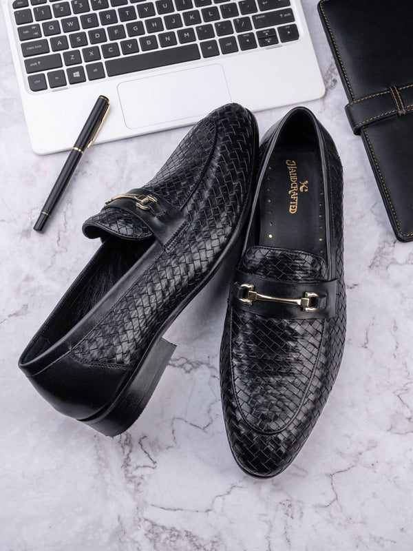 Hand-Woven Crust Leather Bit Loafer (Old Money Edition)