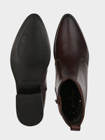 Coco Brown Cuban Heel Zipper Boot