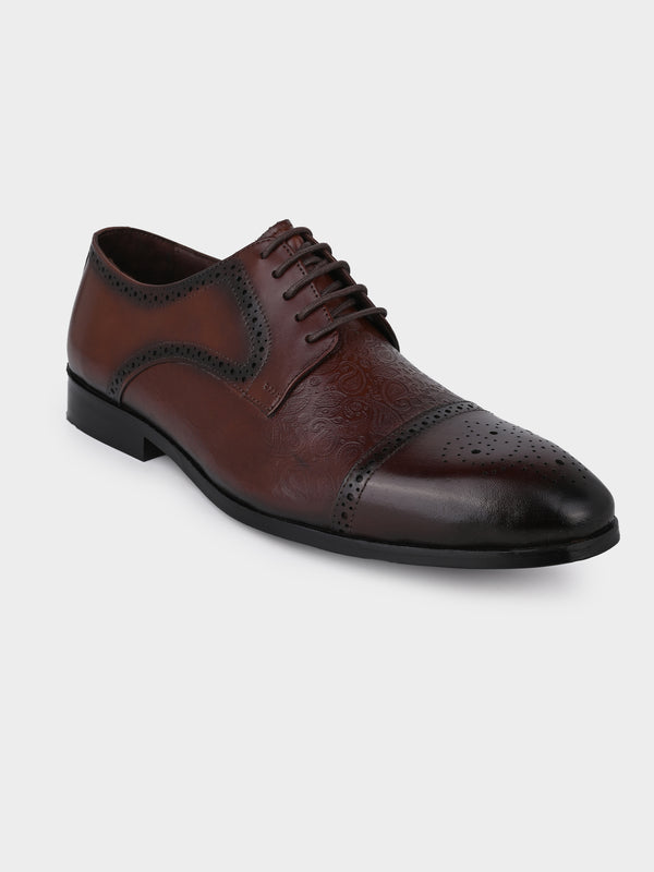 Italian Leather Embossed Brogue