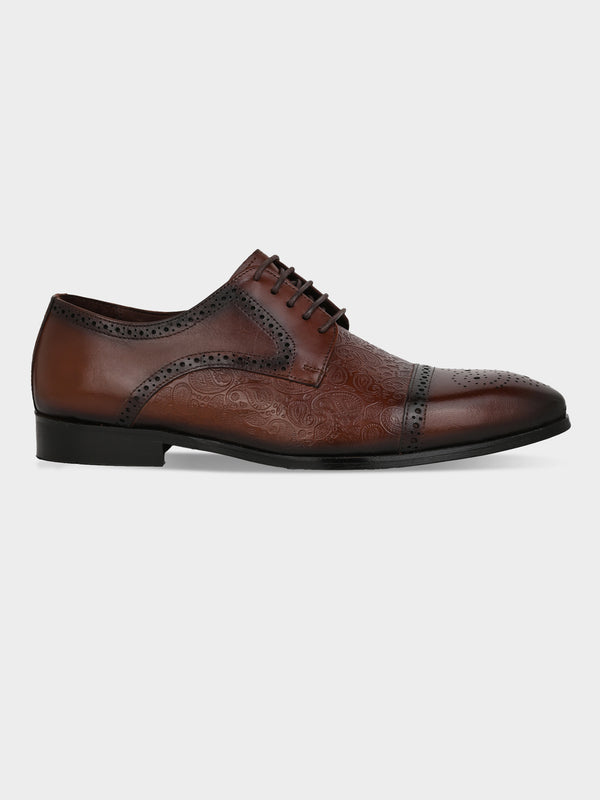 Italian Leather Embossed Brogue