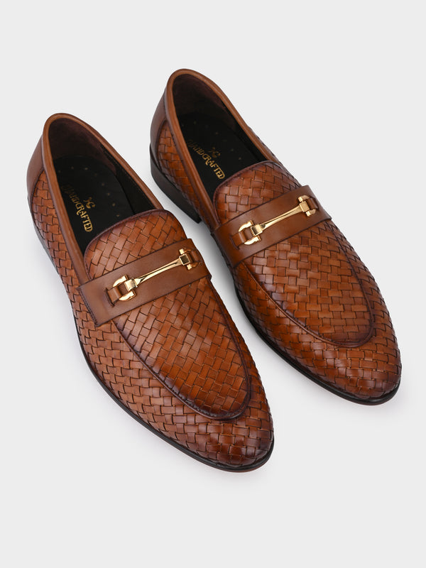 The Huarache Crust Leather Bit Loafer - Tan Edition