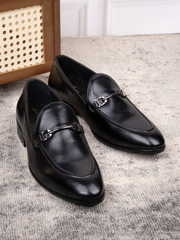 The Blanco Onyx Black Trendy Penny Moccasins | Executive Black