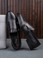 Blanco Black Antique Argentinian Leather Double Monk Strap