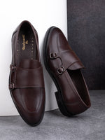 Blanco Brown Antique Argentinian Leather Double Monk Strap