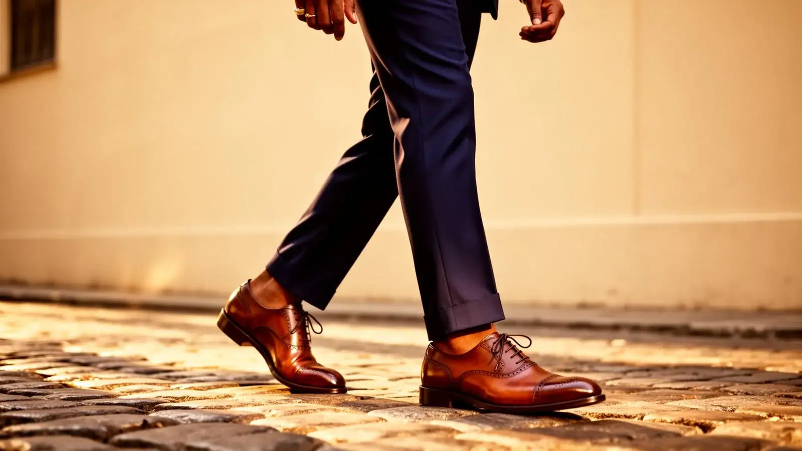 Handcrafted leather footwear campaign slide 1